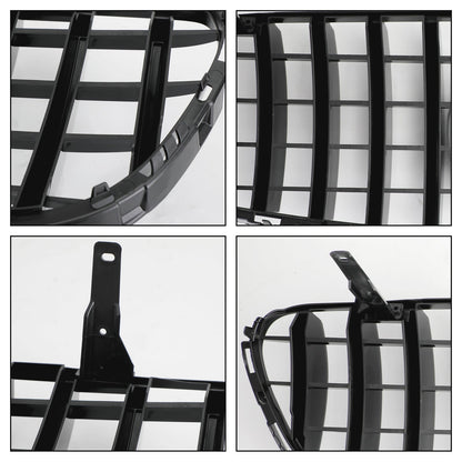 2015-2019 Mercedes-Benz GLC-Class W253 X253 GLC300 GLC350 Gloss Black Front Grille with Camera Hole