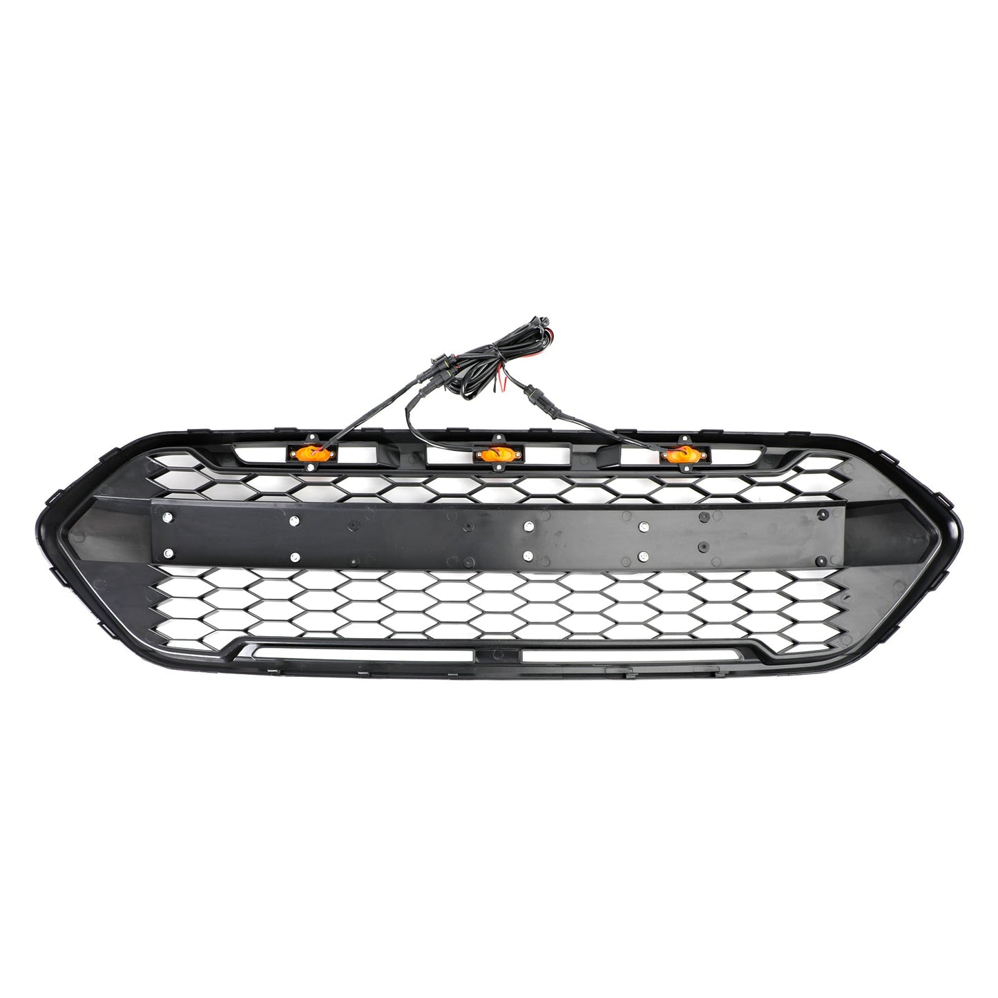 Ford Transit Custom 2018-2023 Trail W/ 3LED Matte Black Front Bumper Grille Raptor Style