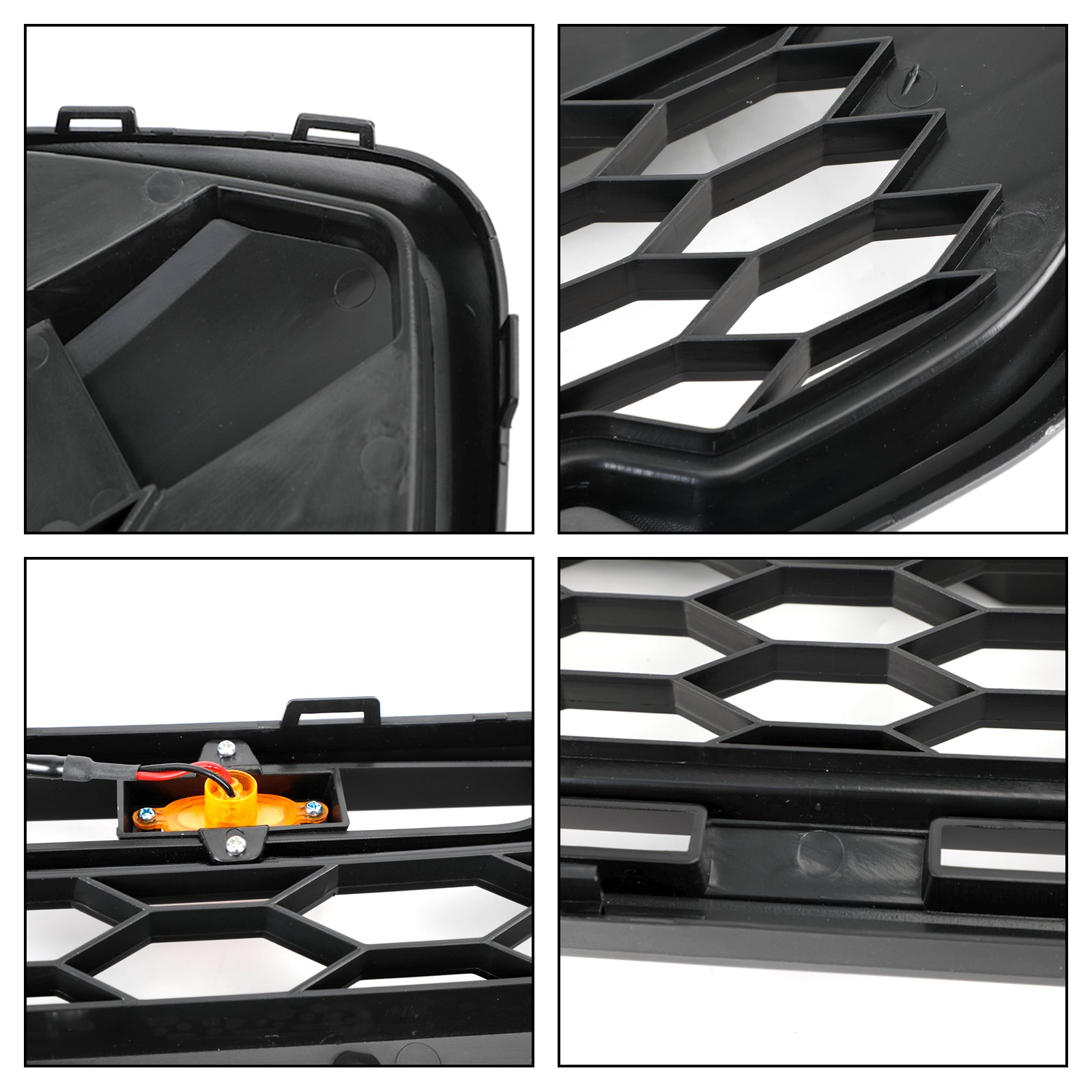 Ford Transit Custom 2018-2023 Trail W/ 3LED Matte Black Front Bumper Grille Raptor Style