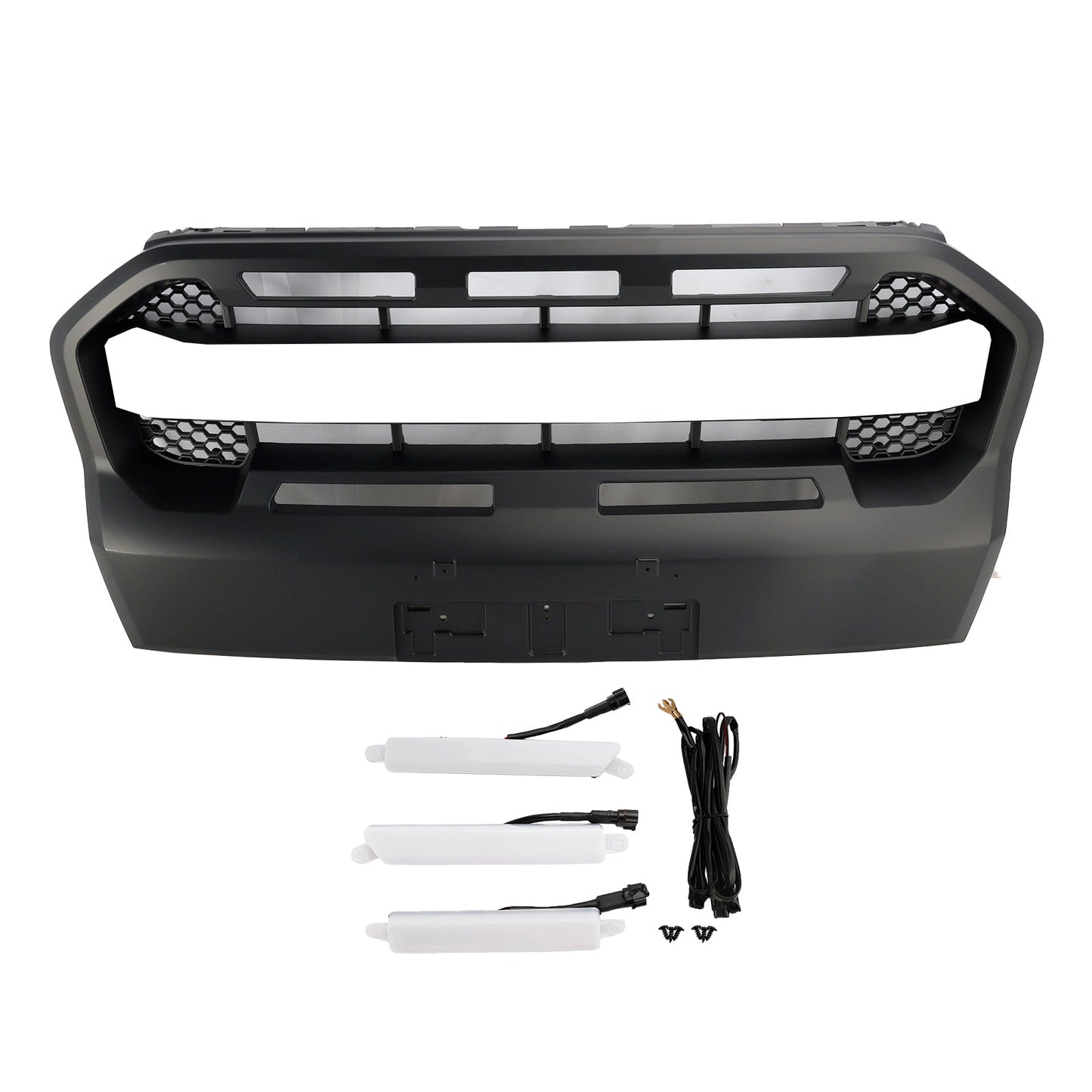 2019-2023 Ford Ranger T8 Raptor Style Front Bumper Grille Grill W/Led