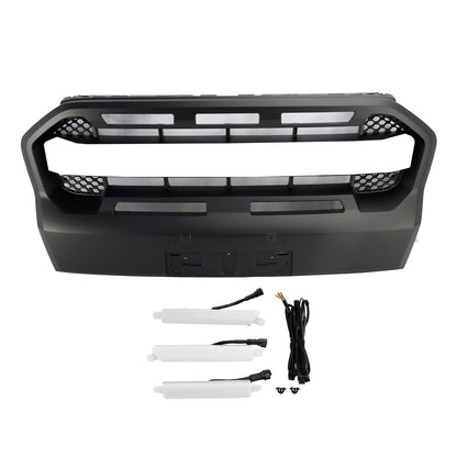 2019-2023 Ford Ranger T8 Raptor Style Front Bumper Grille Grill W/Led
