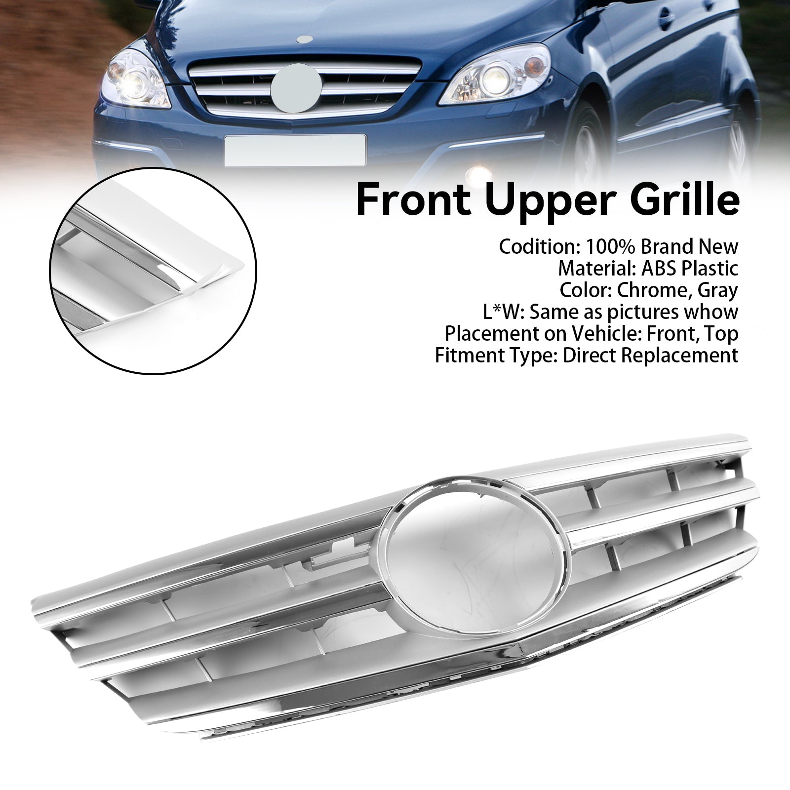 2009-2011 Mercedes-Benz B-Class W245 Front Bumper Grille (A1698801783 / 1698881360)