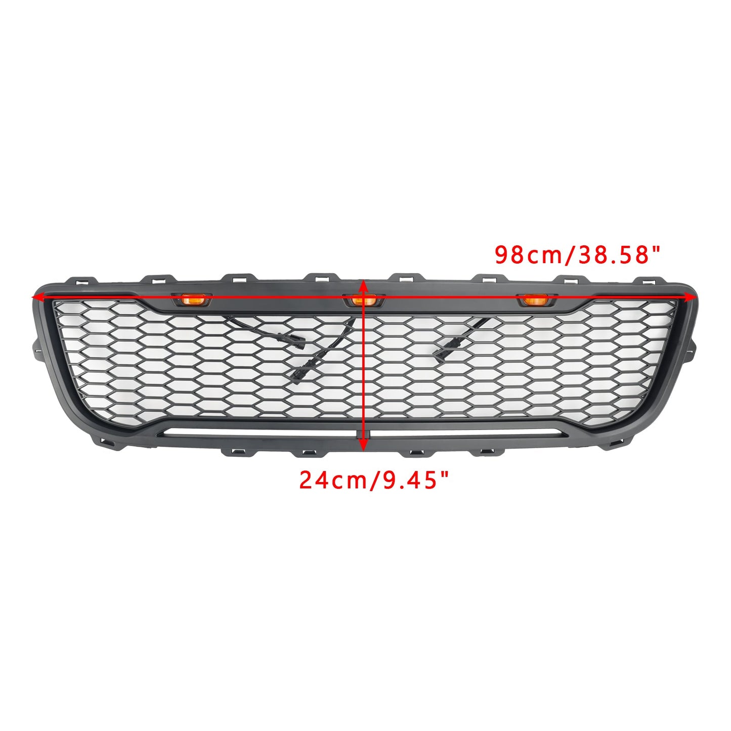 Ford F150 1999-2003 Matte Black Front Honeycomb Bumper Grill W/LED