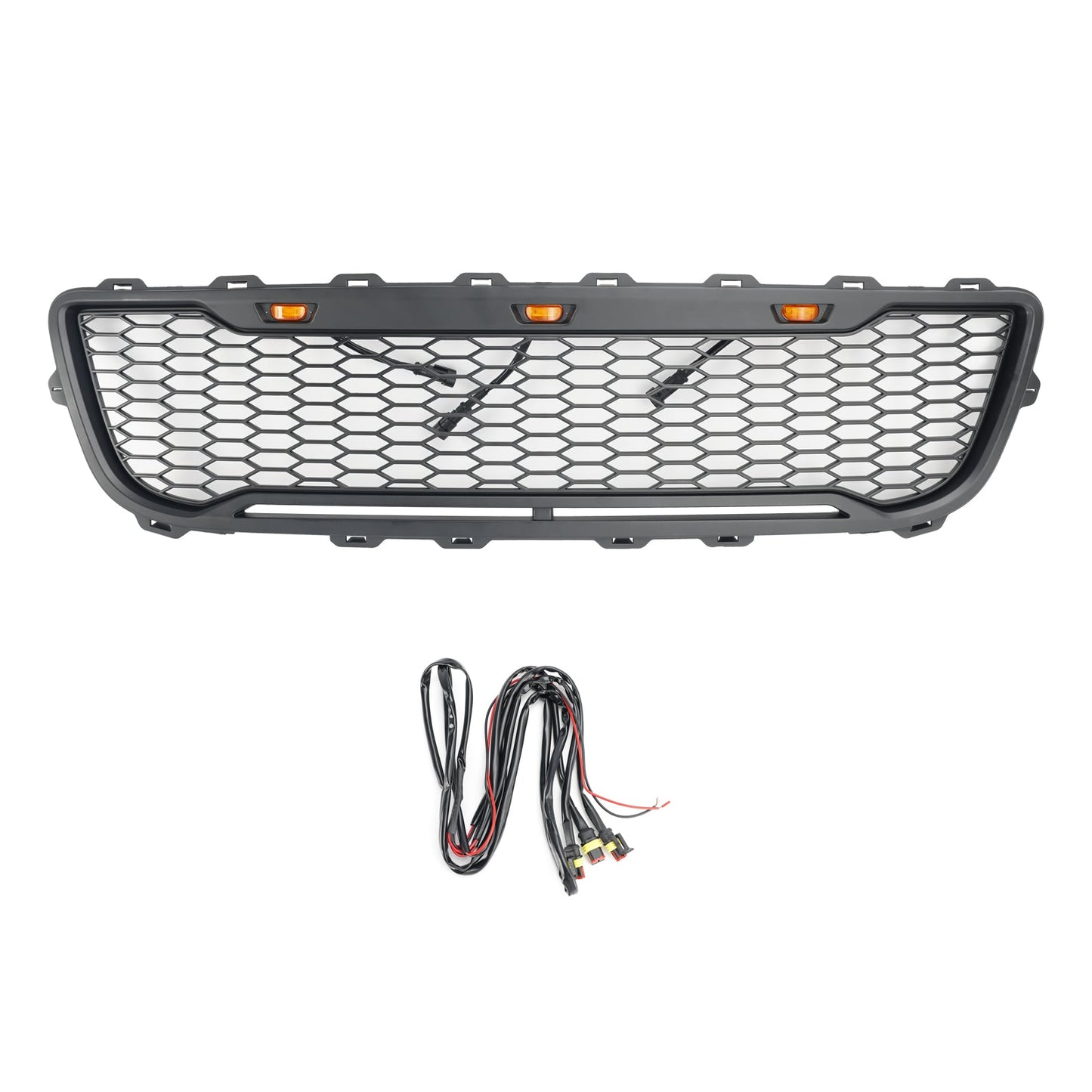 Ford F150 1999-2003 Matte Black Front Honeycomb Bumper Grill W/LED