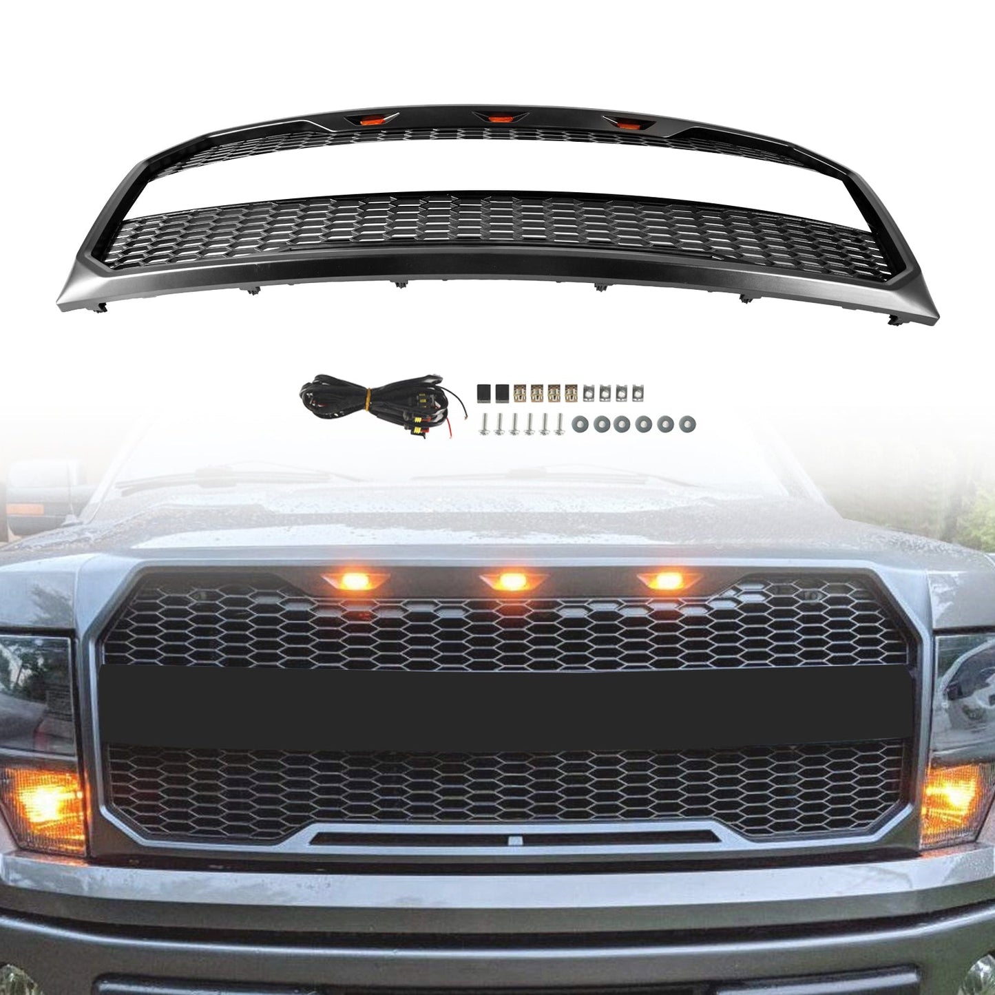 2009-2014 Ford F150 Raptor Style Raptor Style Front Bumper Grille Grill