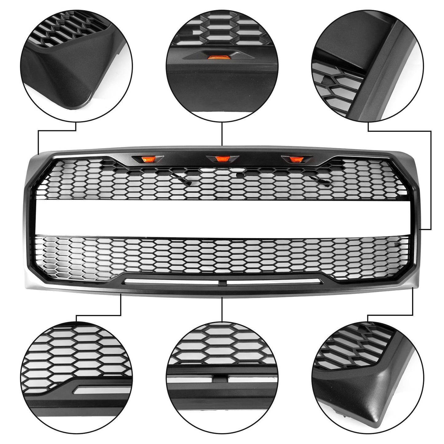 2009-2014 Ford F150 Raptor Style Raptor Style Front Bumper Grille Grill