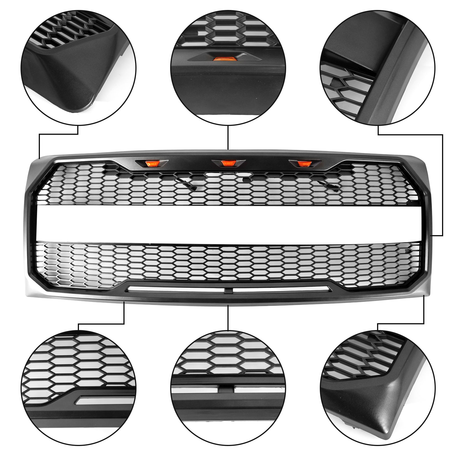 2009-2014 Ford F150 Raptor Style Raptor Style Front Bumper Grille Grill