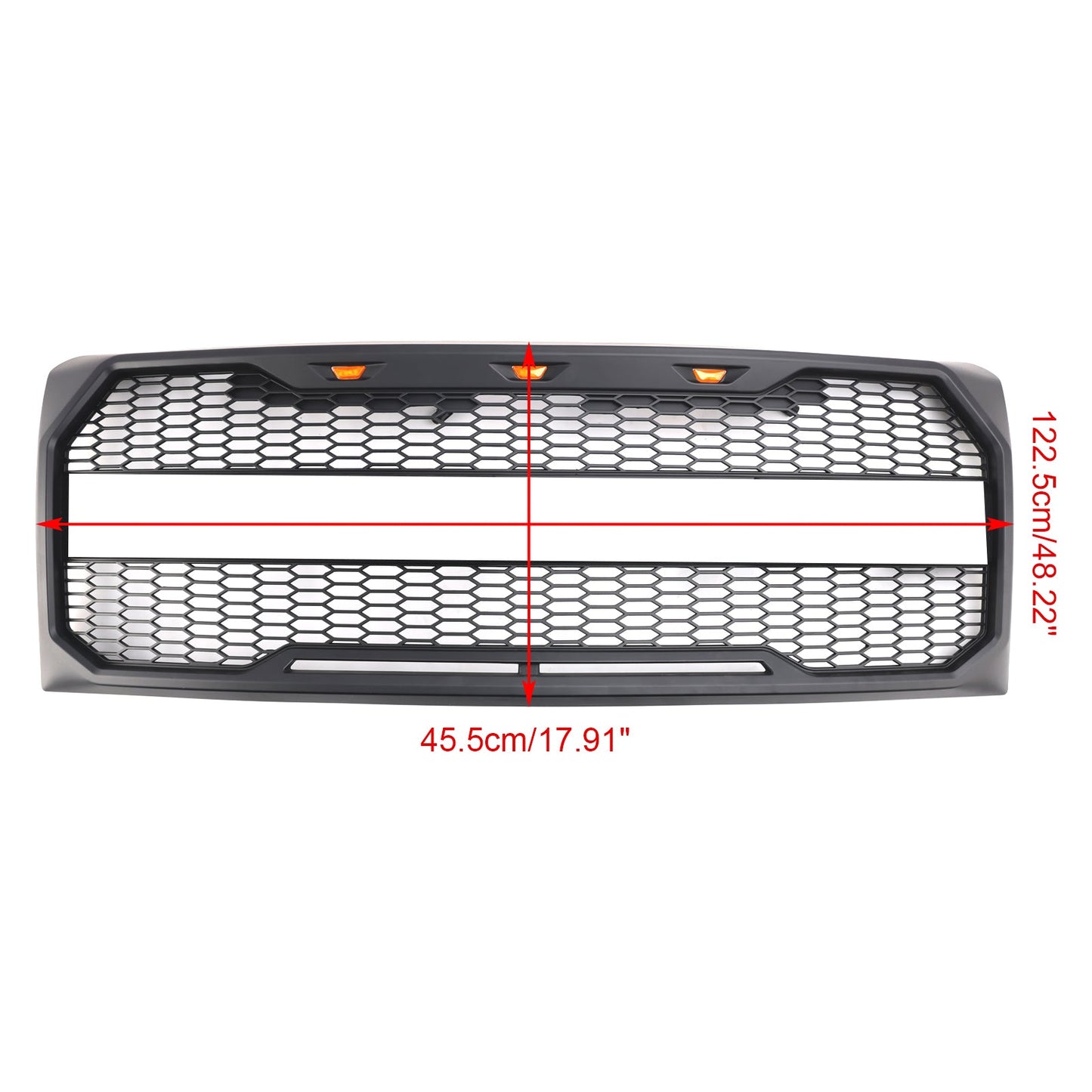 Ford F150 2009-2014 Black Raptor Style Front Bumper Grille Grill With LED