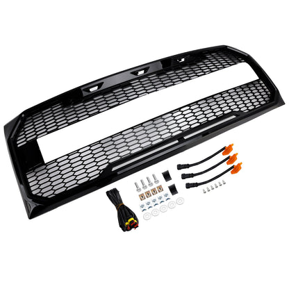 2009-2014 Ford F150 Gloss Black Raptor Style Front Bumper Grille Grill Generic