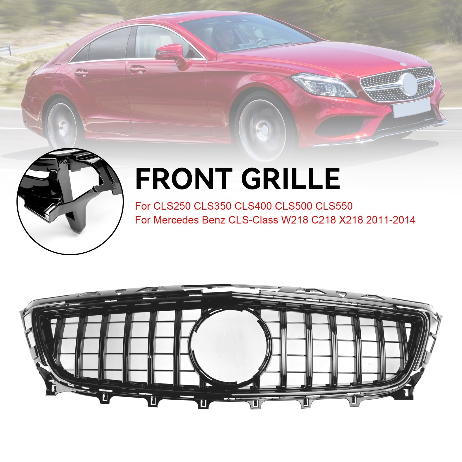 2011-2014 Mercedes-Benz CLS-Class W219 C219 Diamond Front Radiator Grille