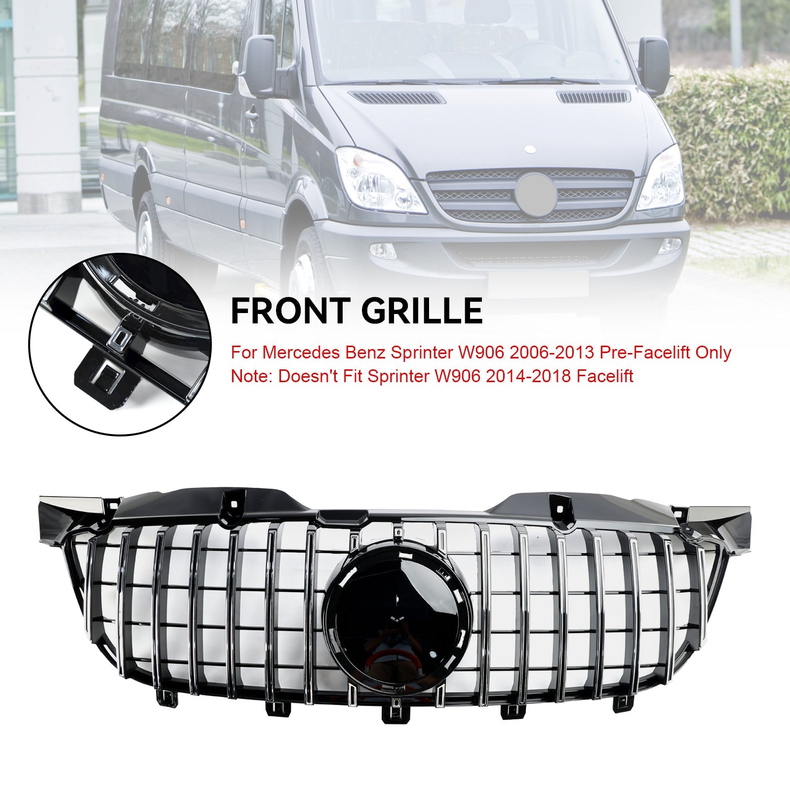2006-2013 Mercedes-Benz Sprinter W906 Pre-Facelift Front Bumper Grille