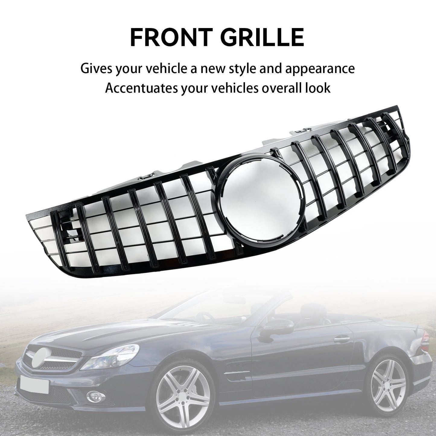 2009-2012 Mercedes-Benz SL-Class R230 SL550 SL600 Front Bumper Upper Grille
