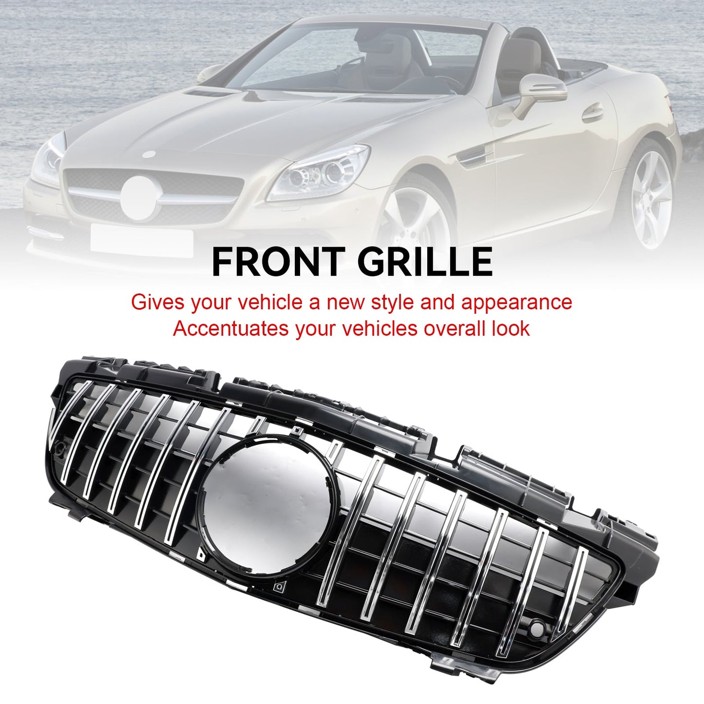 2011-2016 Mercedes-Benz SLK-Class R172 SLK55 Chrome Front Radiator Grille