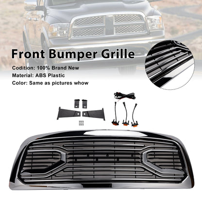 2009-2012 Dodge Ram 1500 Chrome Front Bumper Grille with LED Light