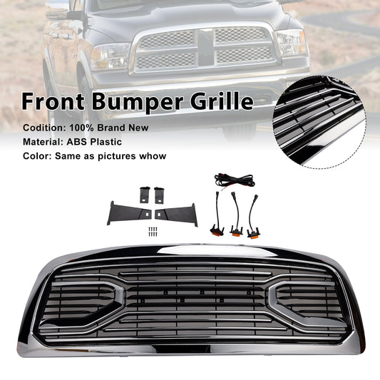 2009-2012 Dodge Ram 1500 Chrome Front Bumper Grille with LED Light