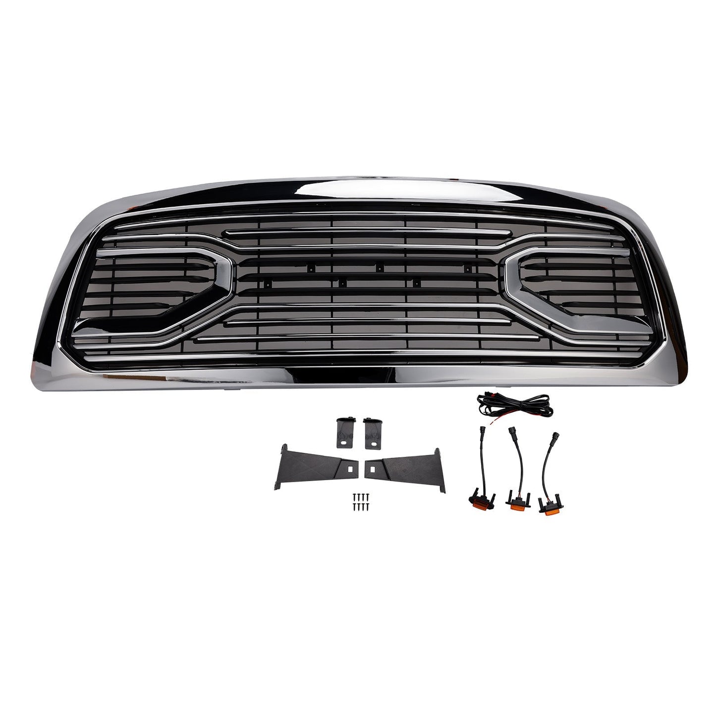 2009-2012 Dodge Ram 1500 Chrome Front Bumper Grille with LED Light