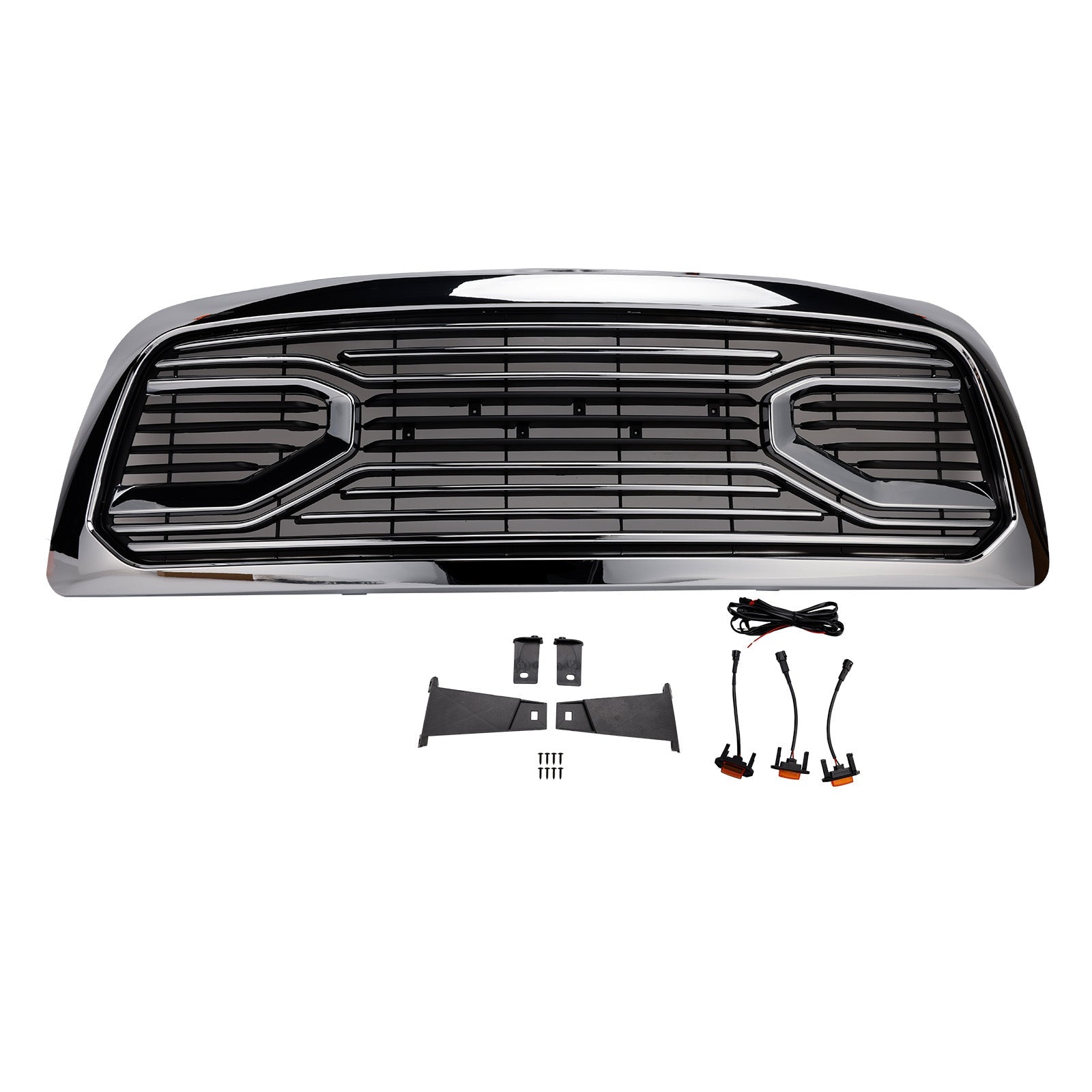 2009-2012 Dodge Ram 1500 Chrome Front Bumper Grille with LED Light