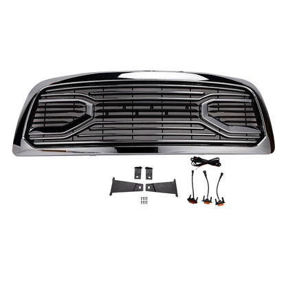 2009-2012 Dodge Ram 1500 Chrome Front Bumper Grille with LED Light