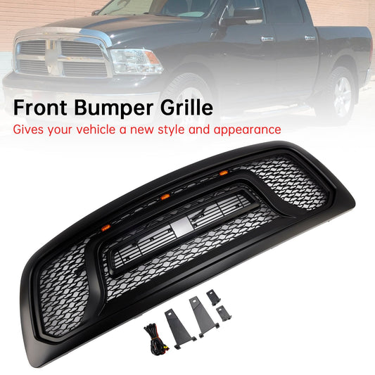 2009-2012 Dodge Ram 1500 Black Front Bumper Grille with LED Light