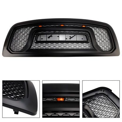 2009-2012 Dodge Ram 1500 Black Front Bumper Grille with LED Light