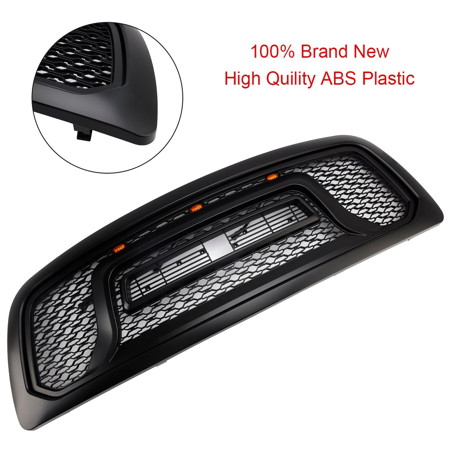 2009-2012 Dodge Ram 1500 Black Front Bumper Grille with LED Light
