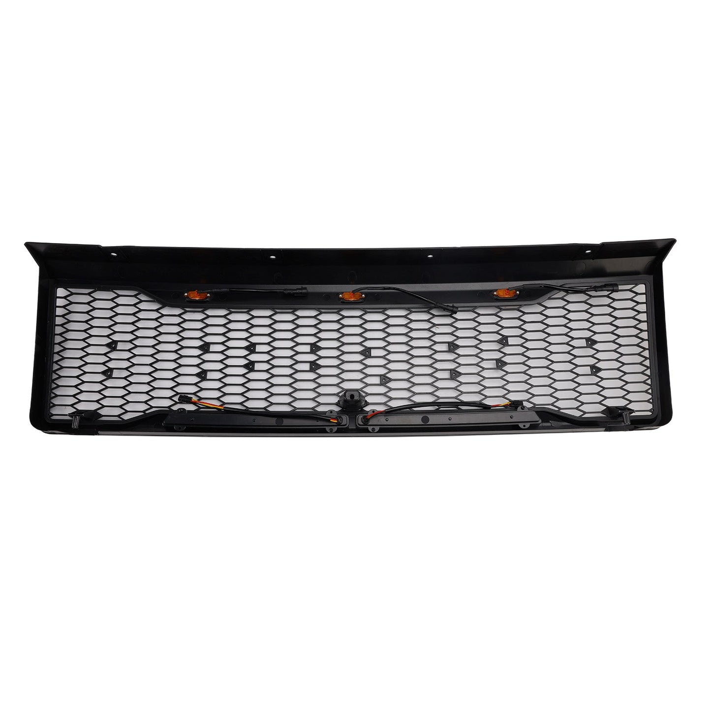 1992-1996 Ford F150 Matte Black Front Honeycomb Bumper Grill W/ Led