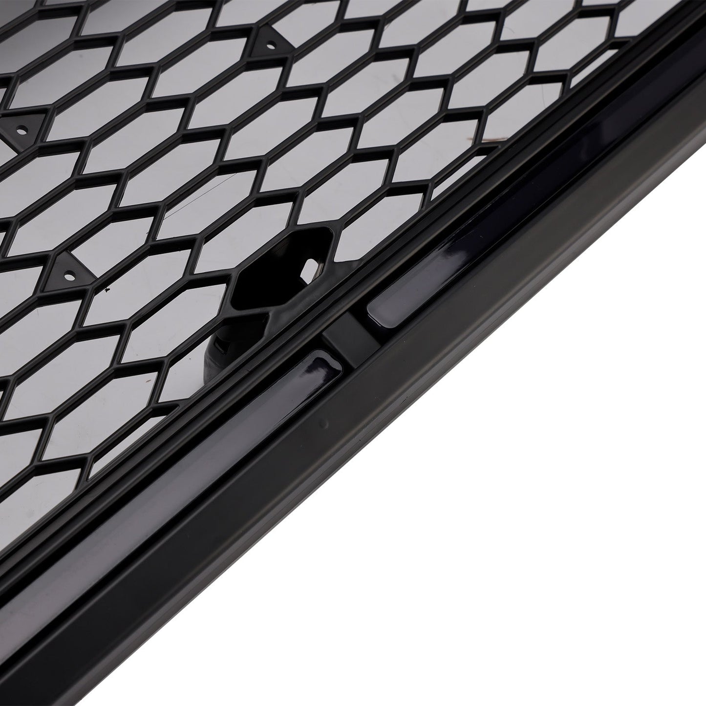 1992-1996 Ford F150 Matte Black Front Honeycomb Bumper Grill W/ Led