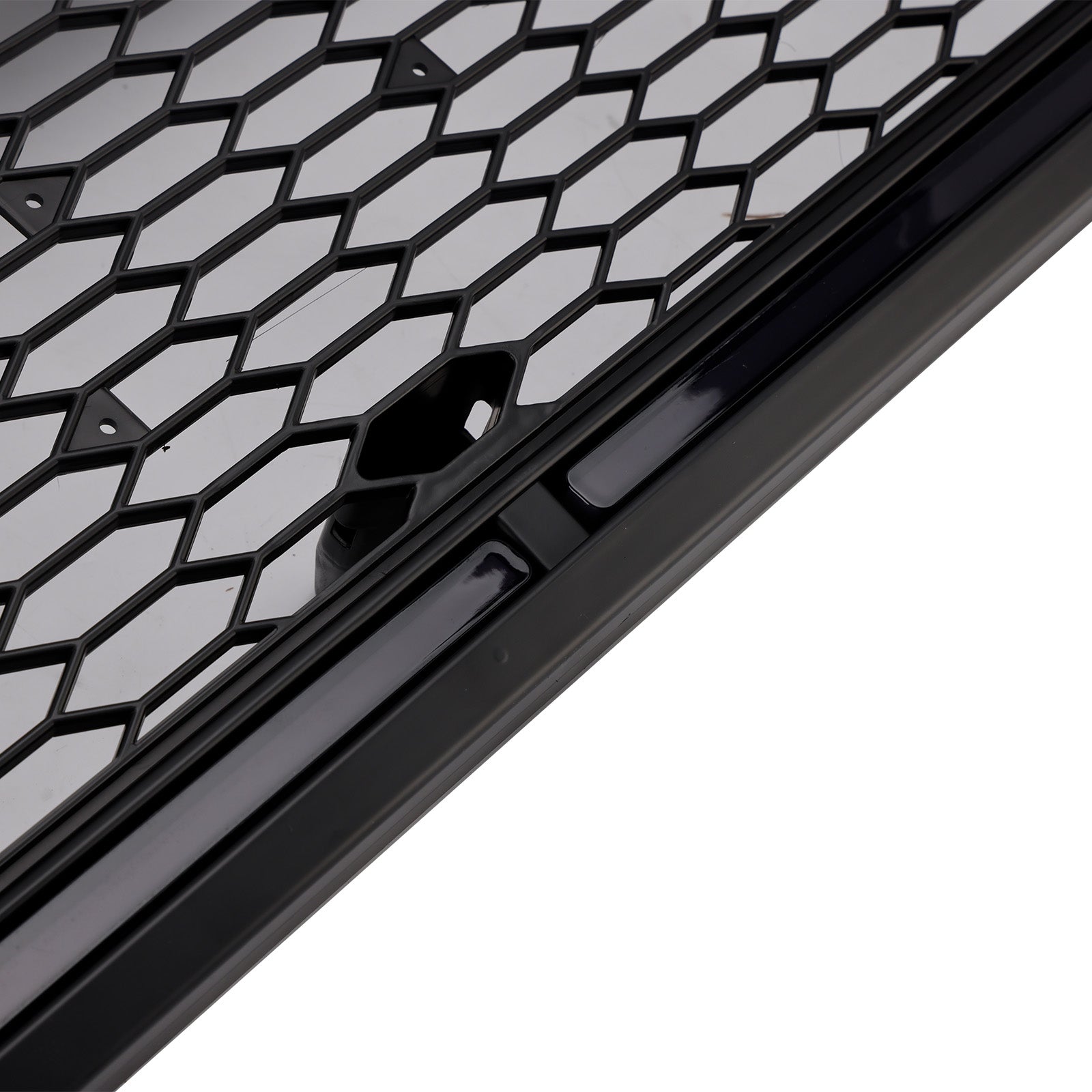 1992-1996 Ford F150 Matte Black Front Honeycomb Bumper Grill W/ Led