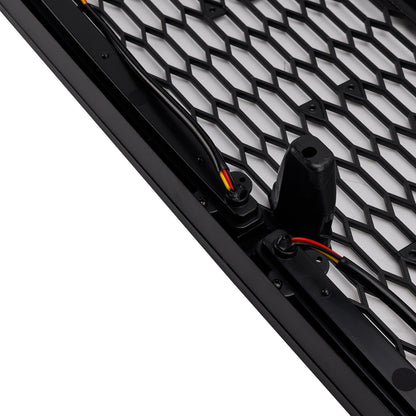 1992-1996 Ford F150 Matte Black Front Honeycomb Bumper Grill W/ Led