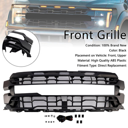 2024-On Ford F150 Raptor Only Black Front Bumper Grille Grill Generic