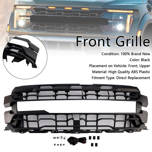 2024-On Ford F150 Raptor Only Black Front Bumper Grille Grill Generic