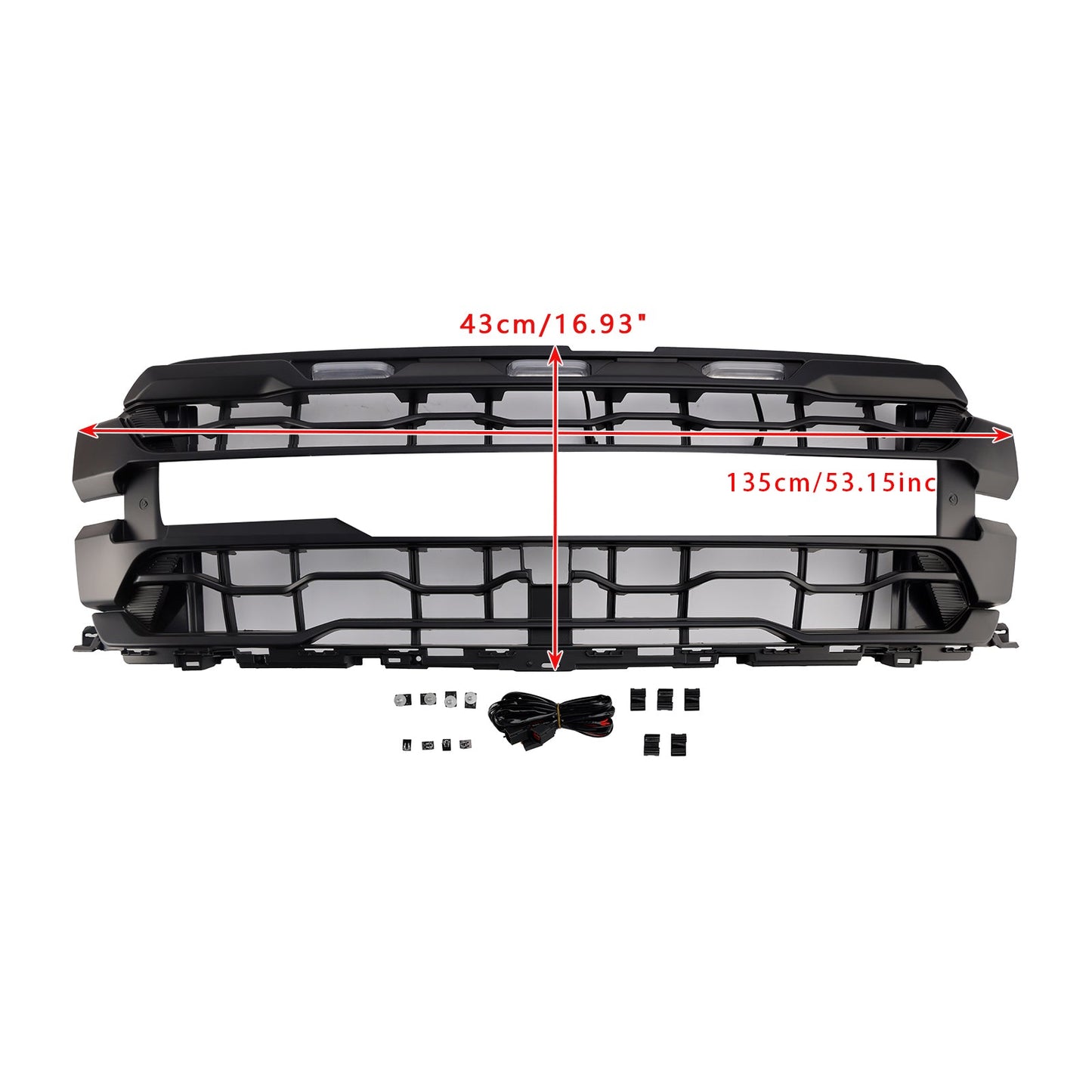 2024-On Ford F150 Raptor Only Black Front Bumper Grille Grill Generic