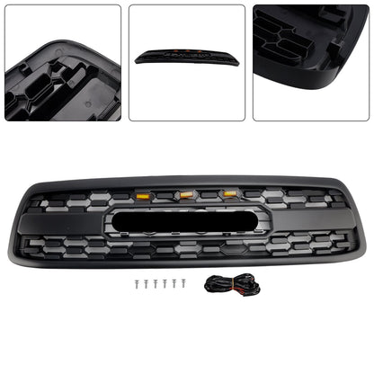 2000-2002 Toyota Tundra Matte Black Front Bumper Grill Grille W/Led Generic