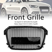 2010-2014 Audi A1 S1 Gloss Black Front Honeycomb Bumper Grill Grille