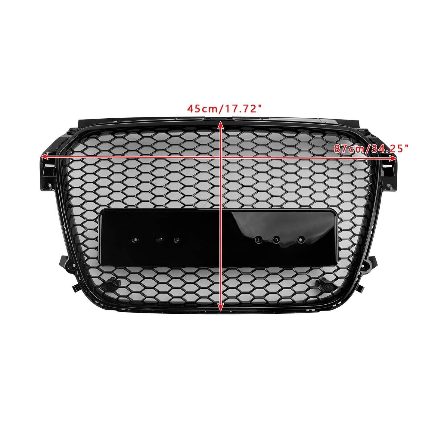 2010-2014 Audi A1 S1 Gloss Black Front Honeycomb Bumper Grill Grille