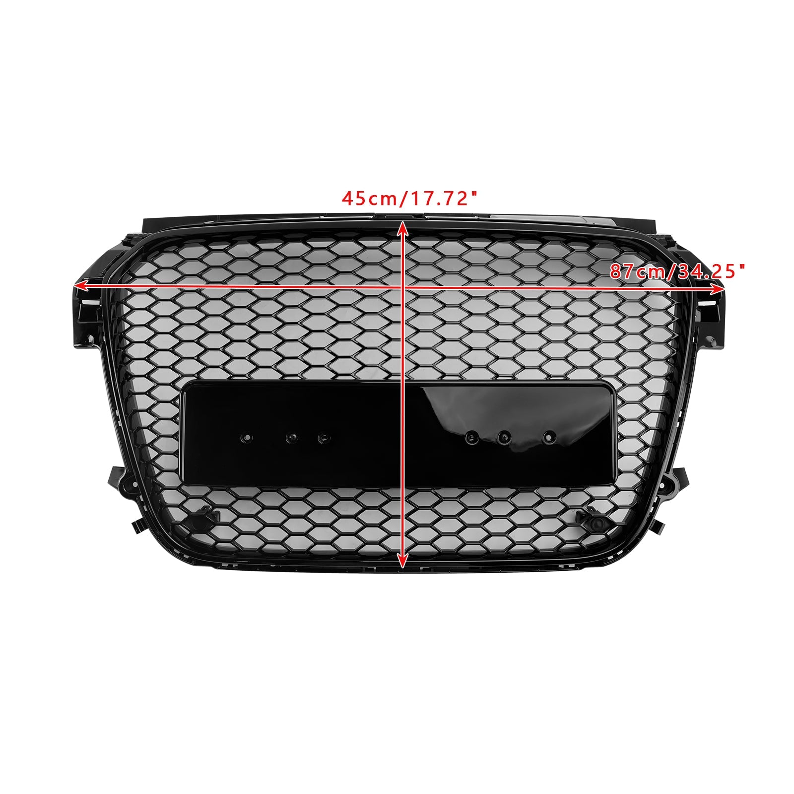 2010-2014 Audi A1 S1 Gloss Black Front Honeycomb Bumper Grill Grille