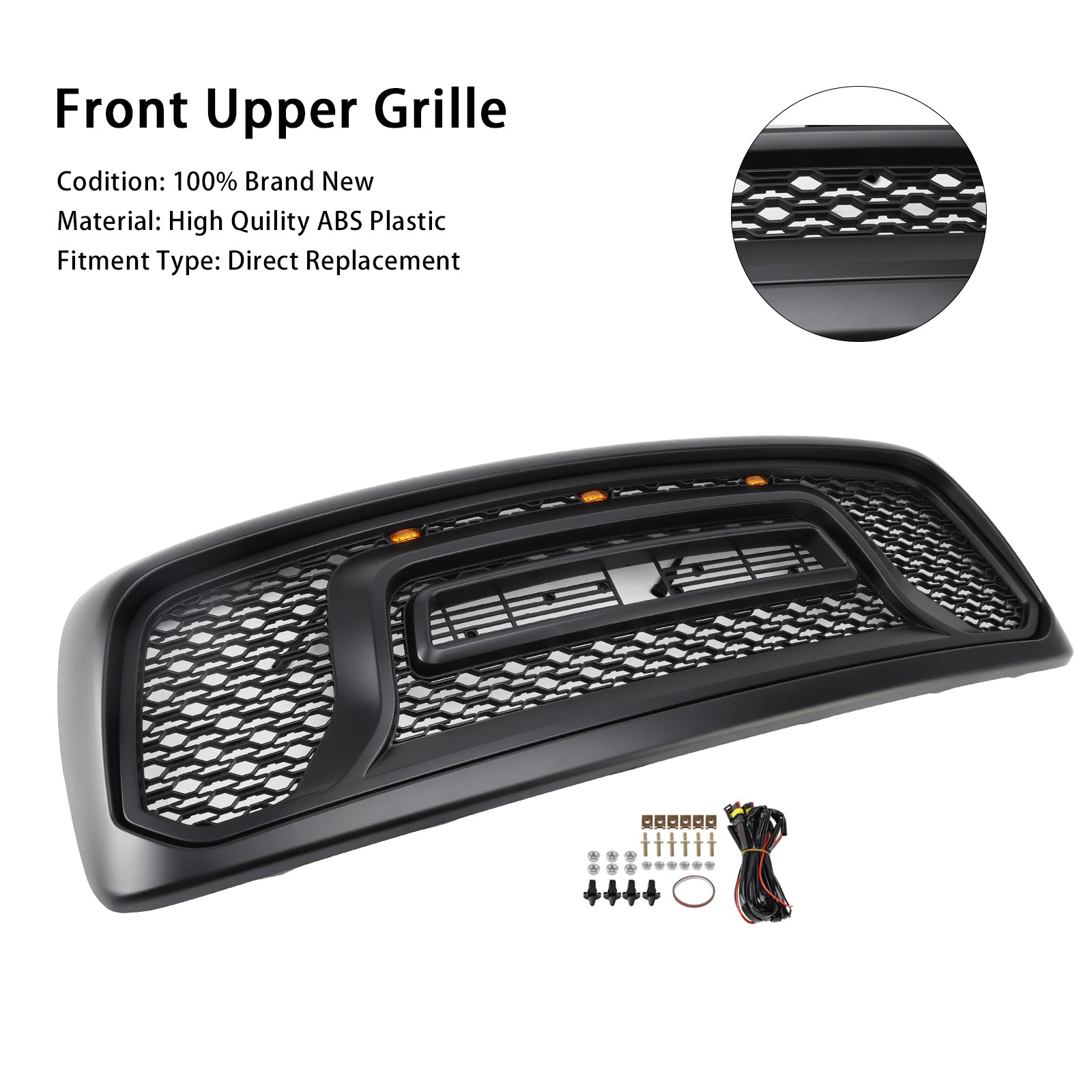 2002-2005 Dodge Ram 1500 Rebel Style Front Bumper Grille