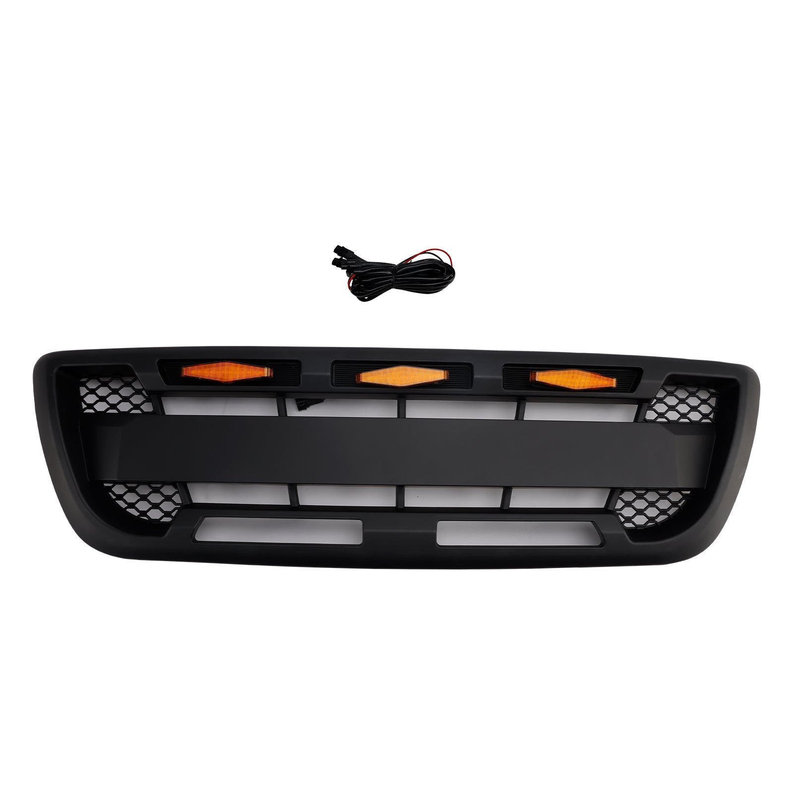 Ford Ranger 1998-2000 Matt Black Front Bumper Grill Grille With LED Light