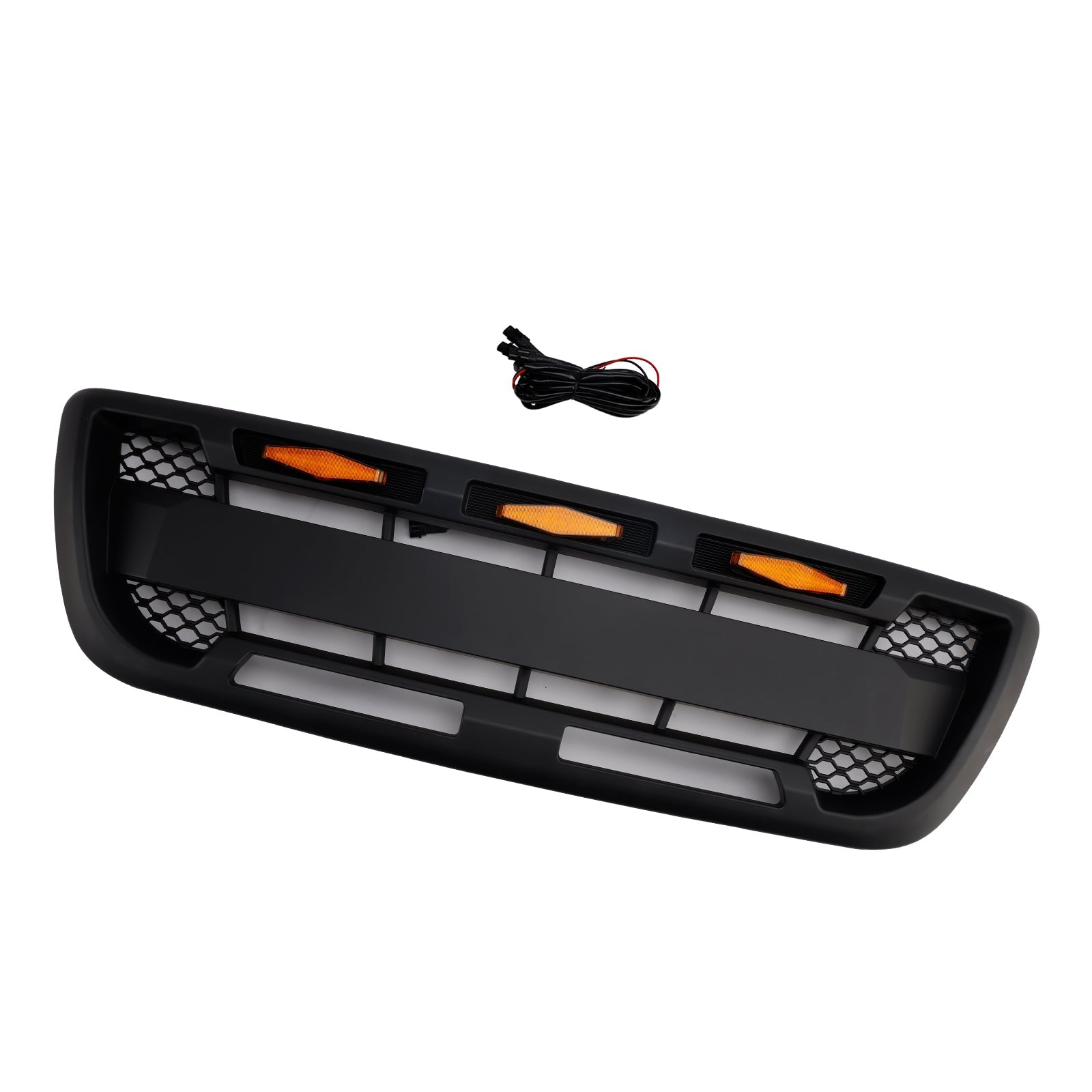 Ford Ranger 1998-2000 Matt Black Front Bumper Grill Grille With LED Light