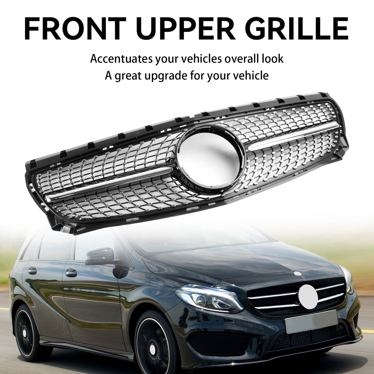 2011-2014 Mercedes-Benz B-Class W246 B160 Diamond Front Radiator Grille (A2468850722)