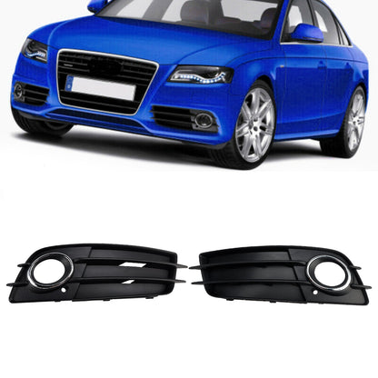 2008-2012 Audi A4 B8 S-Line S4 Fog Light Grill — Pair (8K0807681C01C / 8K0807682C01C)
