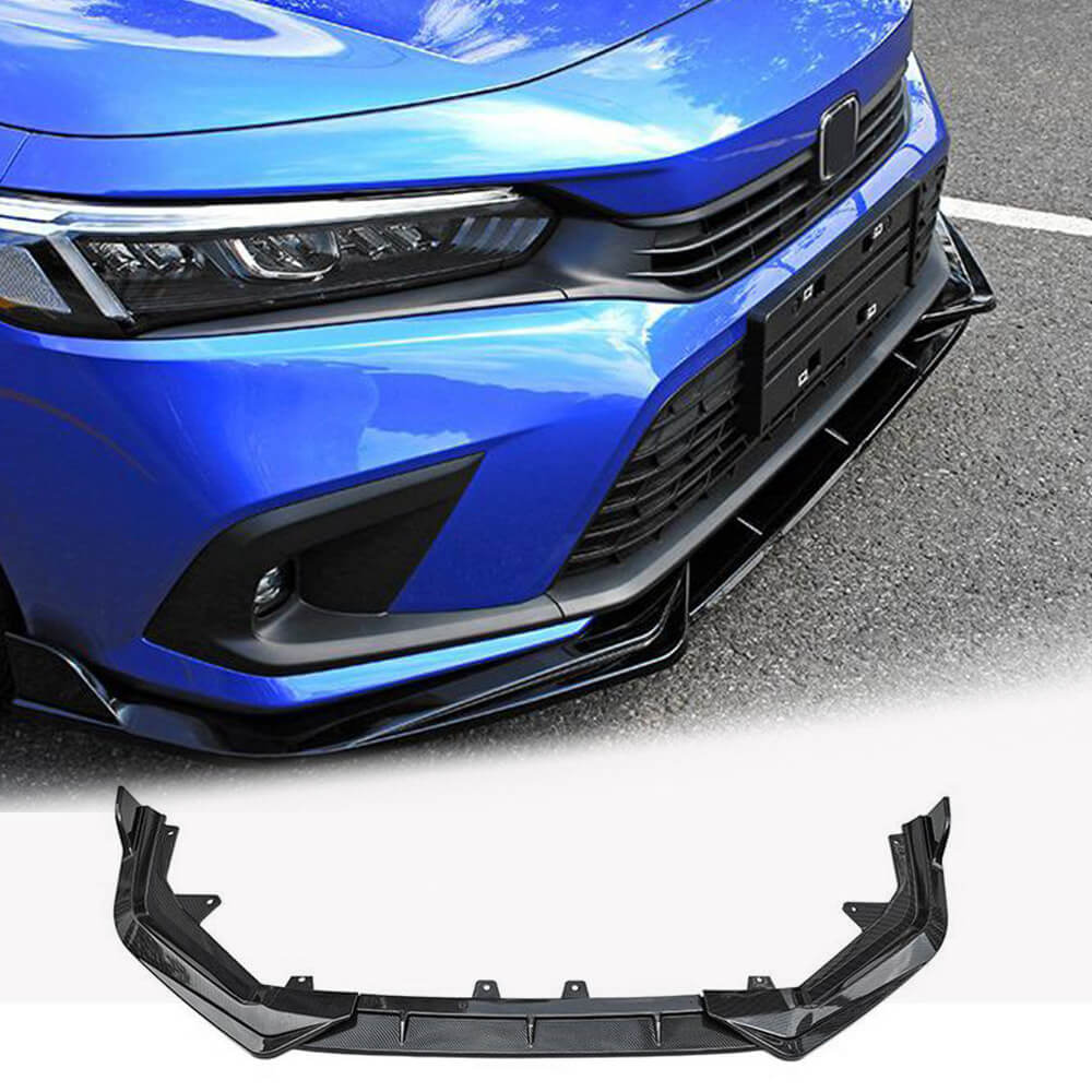 Honda Civic Sedan 2022-2024 Front Bumper Lip Glossy Black ABS
