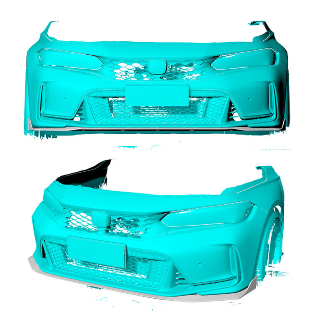 Honda Civic TYPE R Hatchback 4-Door 2023+ Front Bumper Lip Carbon Fiber