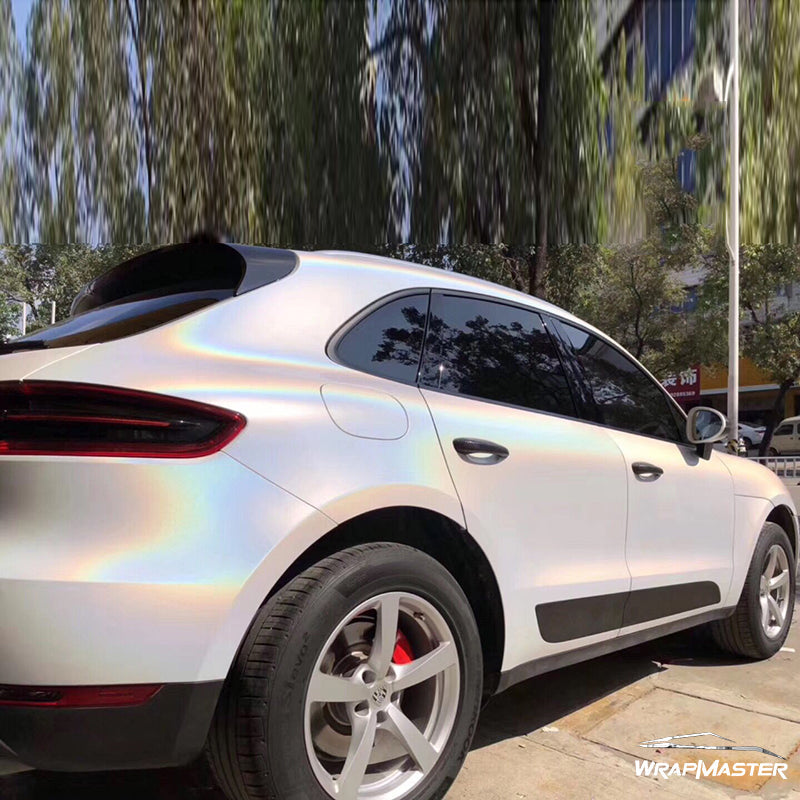 Gloss White Iridescent Car Wrap