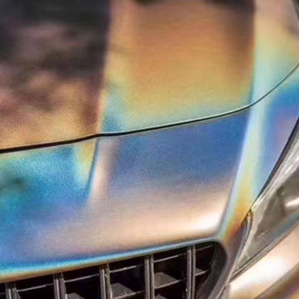Matte Iridescent Laser Grey Vehicle Wrap