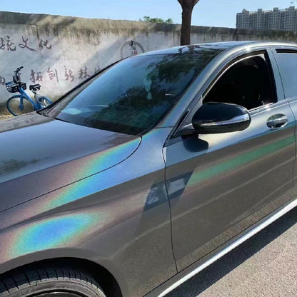 Gloss Iridescent Laser Brown Grey Car Wrap