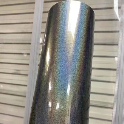 Gloss Iridescent Laser Brown Grey Car Wrap
