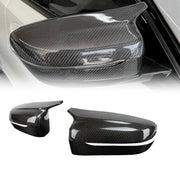 AeroBon Dry Carbon Fiber Mirror Cap Overlays Compatible with BMW 3 Series G20, 4 Series G22 G23 G26, 5 Series G30, 6 Series G32, 7 Series G11 G12, 8 Series G14 G15 G16 Mirror Cpas (MA Style) M-Arc