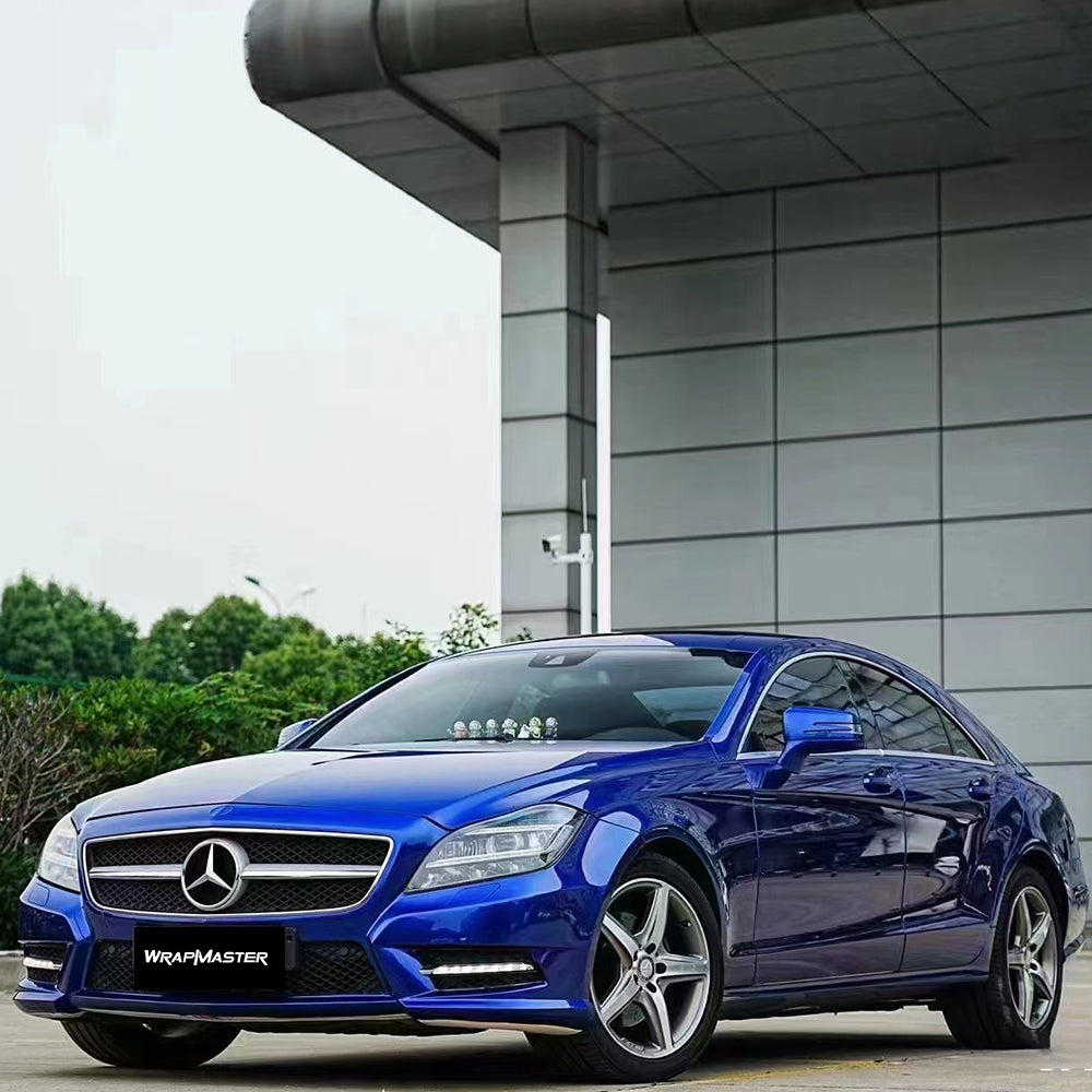 Gloss Liquid Metallic Blue Wrap Vinyl (PET Liner)