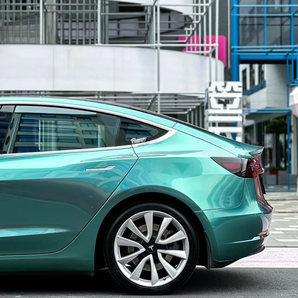 Liquid Metallic Peacock Green Car Wrap
